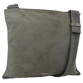 Borsa a Spalla PRADA in Nylon Grigio Argento Autentica 175700