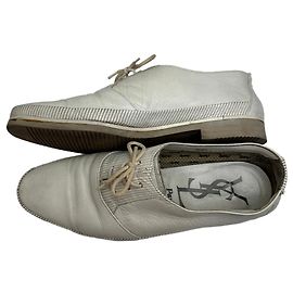 Scarpe in pelle vintage Yves Saint Laurent bianche 37