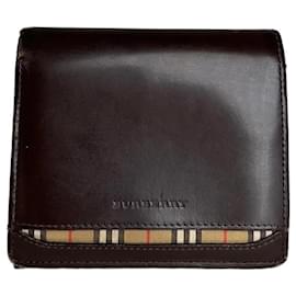 Vintage Burberry Leather Wallet Brown