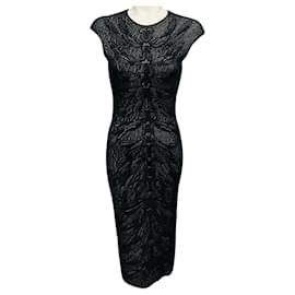 Alexander McQueen Black Gold Lace Detailed Full-Length Gown Dress Golden Silk Rayon Acetate ref.1322233 - Joli Closet Alexander McQueen Black Gold Lace Detailed Full-Length Gown Dress Golden Silk Rayon Acetate ref.1322233 - Joli Closet