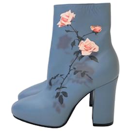 Stivaletti con stampa di rosa Dries Van Noten Autunno 2019