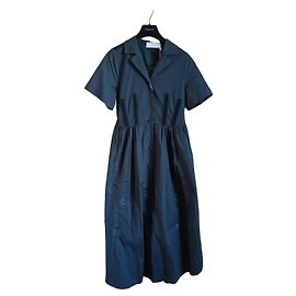 Autre Marque Beatrice.B Schwarzes Kleid aus bestickter Baumwollpopeline