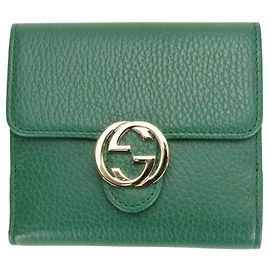 Gucci grünes Bi-Fold-Portemonnaie