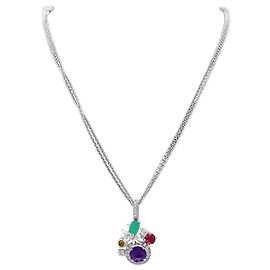 Collana Chaumet, "Prendimi... se mi ami", oro bianco, diamanti, pietre colorate.