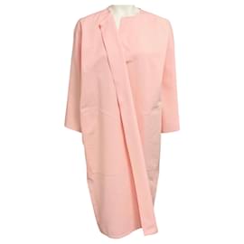 Mid-Length Offene Frontjacke aus leichtem Baumwollcanvas in Hellrosa von Sofie D'Hoore