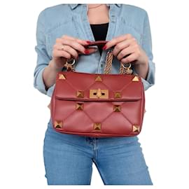 Sac Valentino Garavani Roman Stud cuir marron