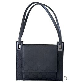 Borsa Gucci monogramma GG nera in tessuto