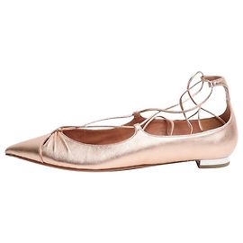 Aquazzura Ballerine in pelle Gabi in oro rosa - taglia EU 37,5