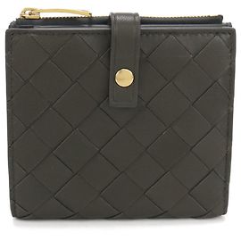 Portafoglio bi-fold kaki Bottega Veneta