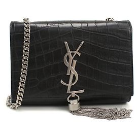 Borsa a spalla in pelle nera Saint Laurent