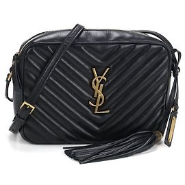 Borsa a spalla in pelle nera Saint Laurent
