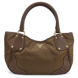 Braune Nylon-Tote von Prada