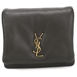 Cartera plegable Saint Laurent en gris
