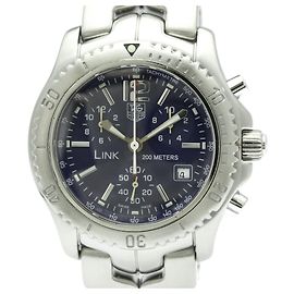 TAG HEUER Link Chronograph Herrenarmbanduhr aus Edelstahl Quarz CT1110