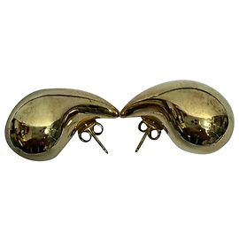 Pendientes pequeños en metal dorado Bottega Veneta