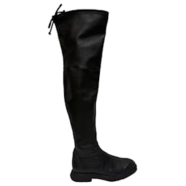 Bottes au-dessus du genou Lowland de Stuart Weitzman en cuir noir