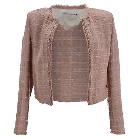 Chaqueta con flecos Iro Shavani en algodón rosa
