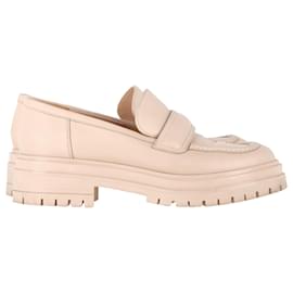 Mocassini platform Gianvito Rossi in pelle nude
