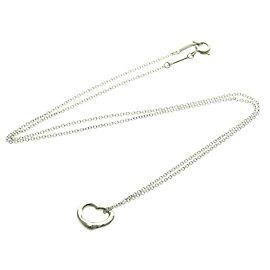 Collier Pendentif Open Heart en Platine 16mm Elsa Peretti de Tiffany & Co.
