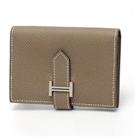 Hermes Bearn Mini Card Case in Etoupe Gray - Hermès