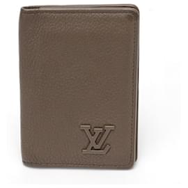 Tarjetero de cuero marrón Louis Vuitton