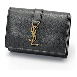 Saint Laurent Cassandra V-Stitch Long Wallet White Leather ref
