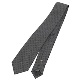 FENDI Cravate en soie grise Auth 174924 - Fendi