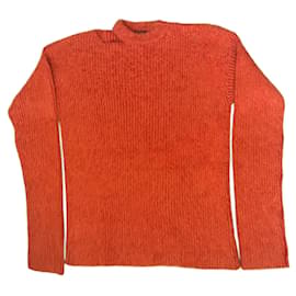 Balmain Oversize-Pullover orange – strukturierter Strick – moderner Stil
