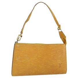 LOUIS VUITTON Pochette Accessoires Epi Pouch Giallo M52949 LV Auth YKZ1388