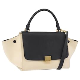Sac à main Trapeze CELINE en toile et cuir 2 en 1 or beige Auth BA12121A - Céline