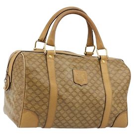 Céline Borsa a mano in tela Macadam CELINE PVC Beige Oro Auth ka3954