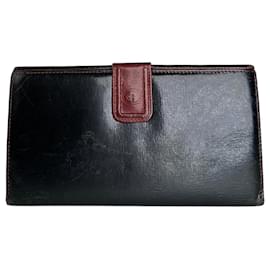 Vintage Gucci Leder Langbörse Schwarz