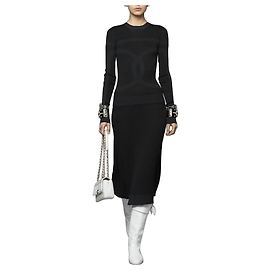 Chanel Herbst 2019 19B CC Logo Rippstrickkleid