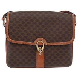 Céline Celine Vintage Macadam Canvas and Leather