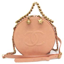 Runde Umhängetasche wie die Erde aus lackiertem Kalbsleder von Chanel