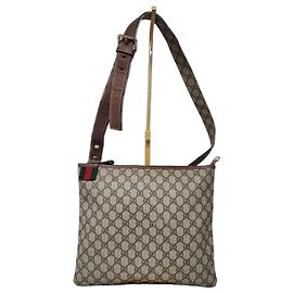 Borsa a tracolla Sherry in tela PVC GG di GUCCI marrone/beige