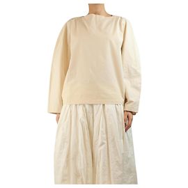 Autre Marque Top de algodón crema - talla M