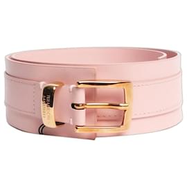 Breiter Ledergürtel in Rosa - Autre Marque