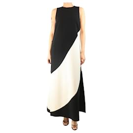 Alice + Olivia Vestido maxi sin mangas colorblock negro - talla UK 10