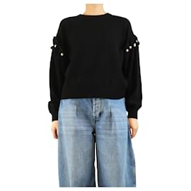 Maglione nero Yuki con spalla di perla - taglia S - Autre Marque