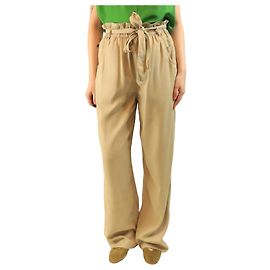 Isabel Marant Etoile Pantaloni Priana con cintura in khaki chiaro - taglia UK 10