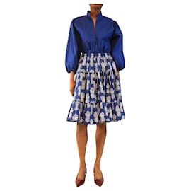 Set top e gonna in popeline di cotone blu - taglia XS - Autre Marque