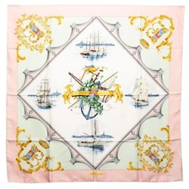 Sciarpa Hermès Carré 90 Bordeaux Porte Oceane