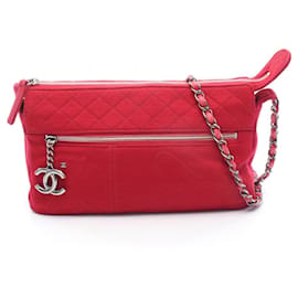 Borsa a mano matelassé rossa Chanel