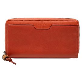 Cartera larga con cremallera redonda Gucci Bamboo