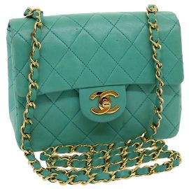 Chanel Square Classic Single Flap Quilted Lambskin Mini