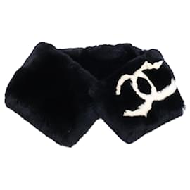Chanel Coco Mark Rabbit Fur Tippet Scarf