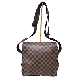 LOUIS VUITTON Damier Canvas Naviglio Umhängetasche Braun