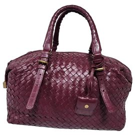 Borsa a Mano Intrecciato Bottega Veneta Bordeaux