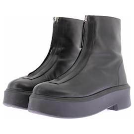 Botines de cuero negro The Row - The row